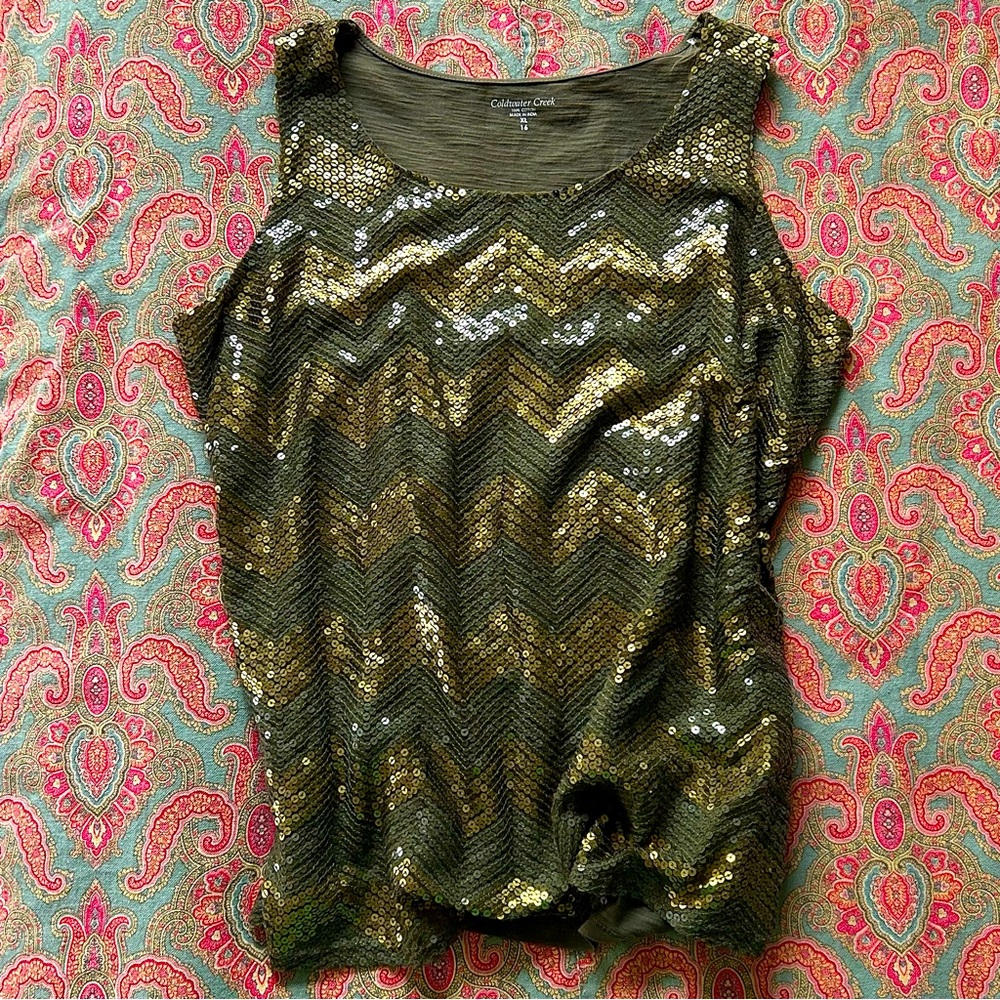 Coldwater Creek sequined tank